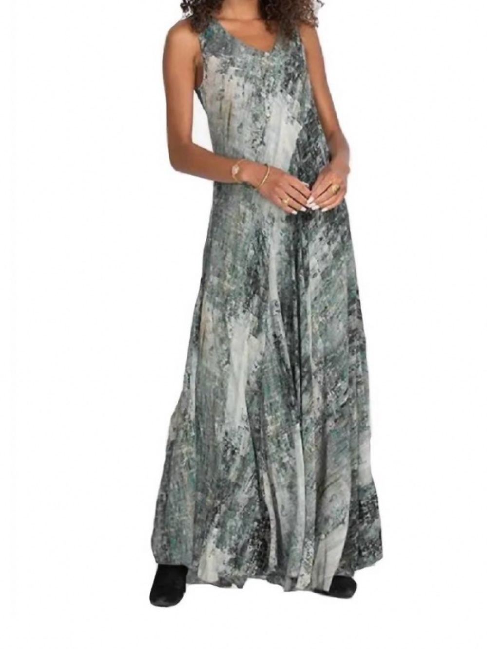 Johnny Was Arowal Silk Maxi Dress sz L NWT $528R